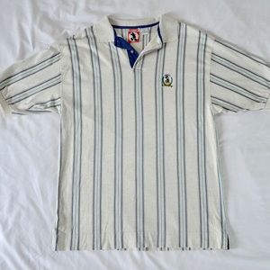 Vintage 90's Disney Mickey Mouse Striped Polo Shirt: Size XL